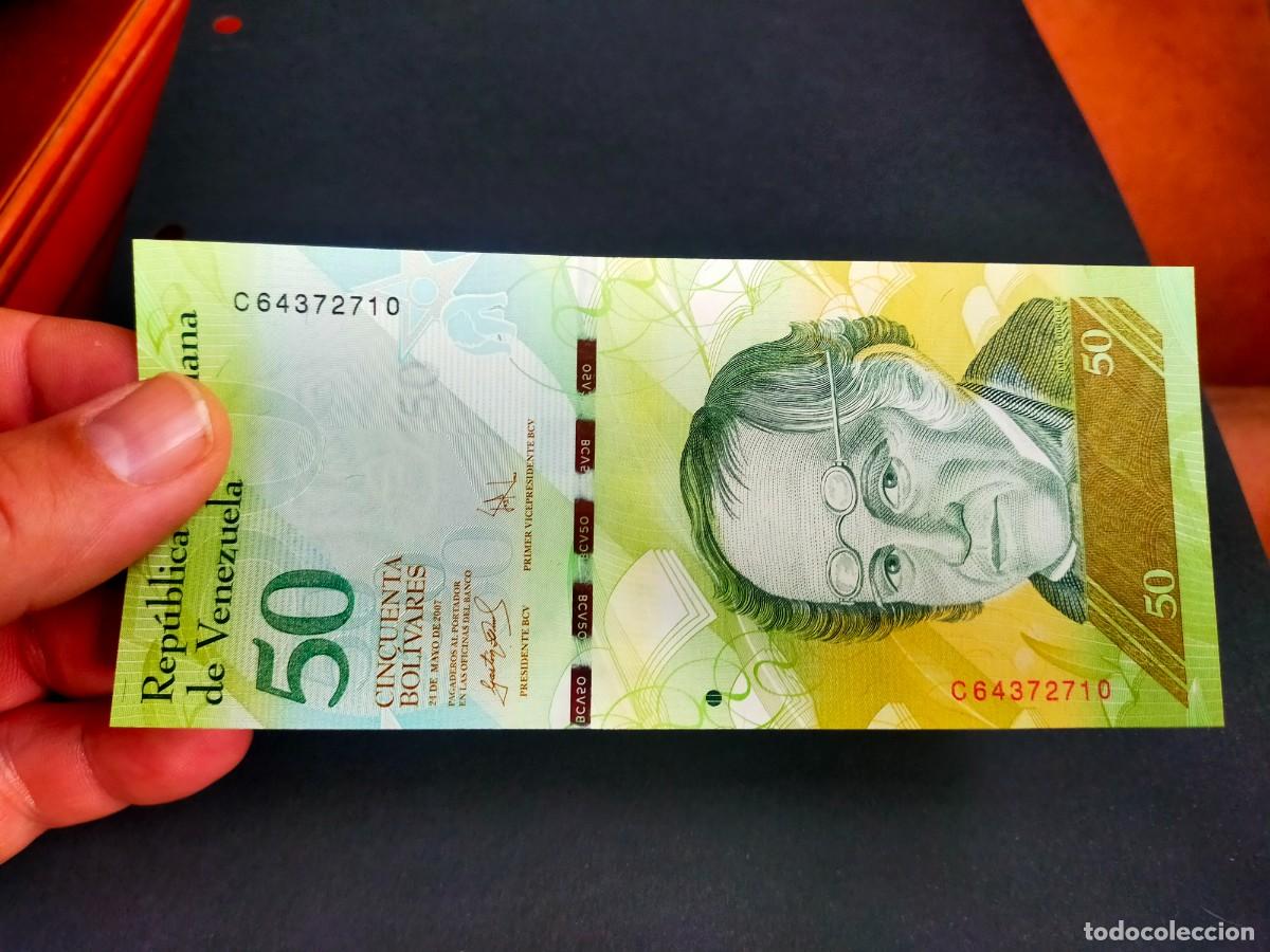 Billetes extranjeros: BILLETE DE 50 CINCUENTA BOLIVARES 24 MAYO 2007 REPUBLICA VENEZUELA EXCEPCIONAL CONSERVACION