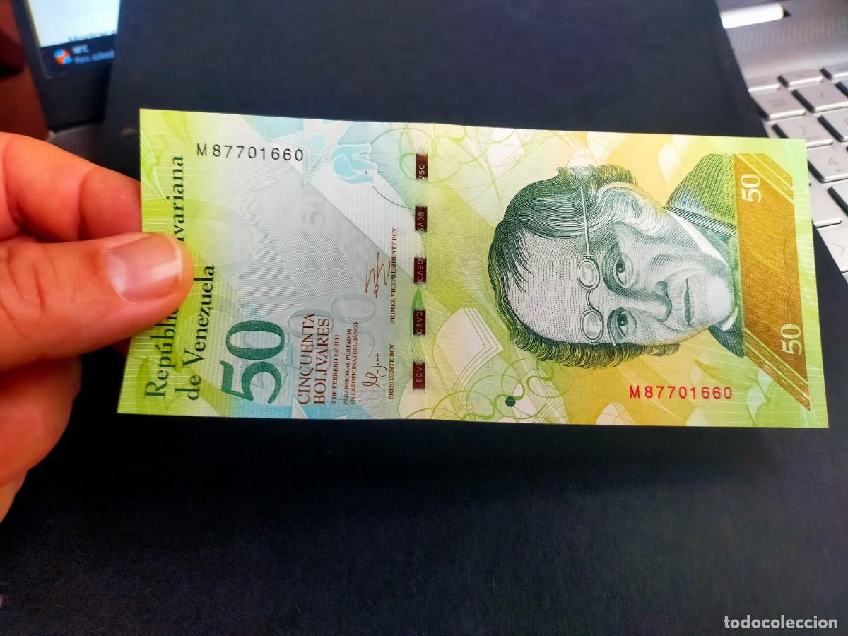 Billetes extranjeros: BILLETE DE 50 CINCUENTA BOLIVARES 3 FEBRERO 2011 REPUBLICA VENEZUELA EXCEPCIONAL CONSERVACION