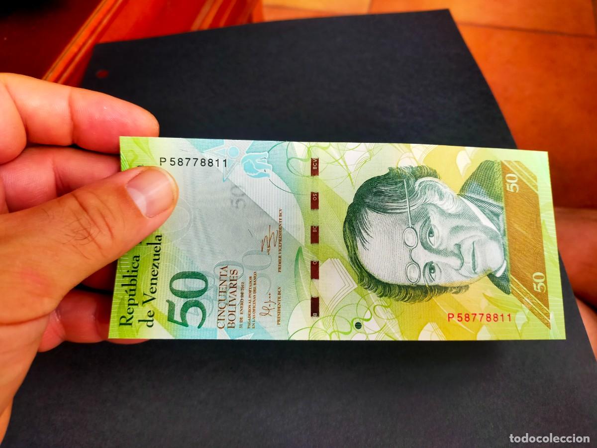 Billetes extranjeros: BILLETE DE 50 CINCUENTA BOLIVARES 31 ENERO 2012 REPUBLICA VENEZUELA EXCEPCIONAL CONSERVACION