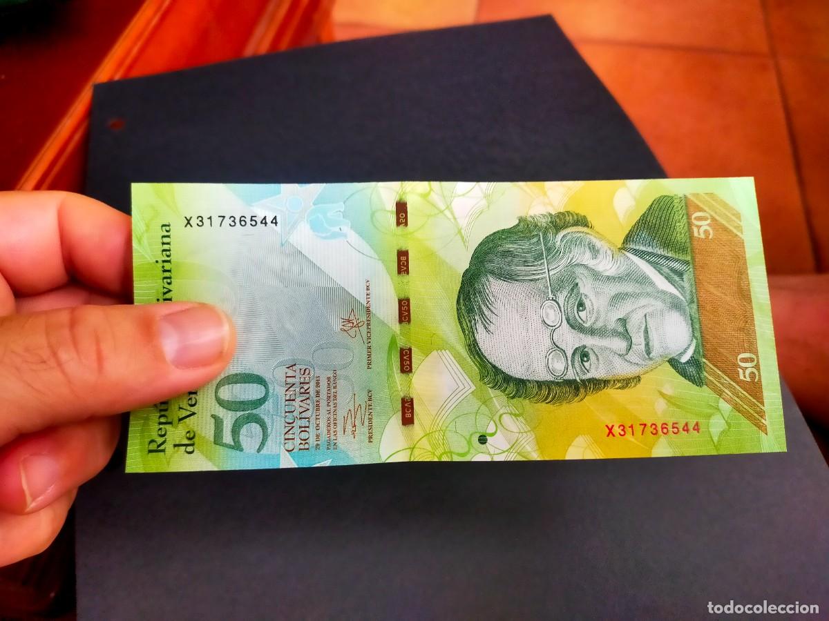 Billetes extranjeros: BILLETE DE 50 CINCUENTA BOLIVARES 29 OCTUBRE 2013 REPUBLICA VENEZUELA EXCEPCIONAL CONSERVACION