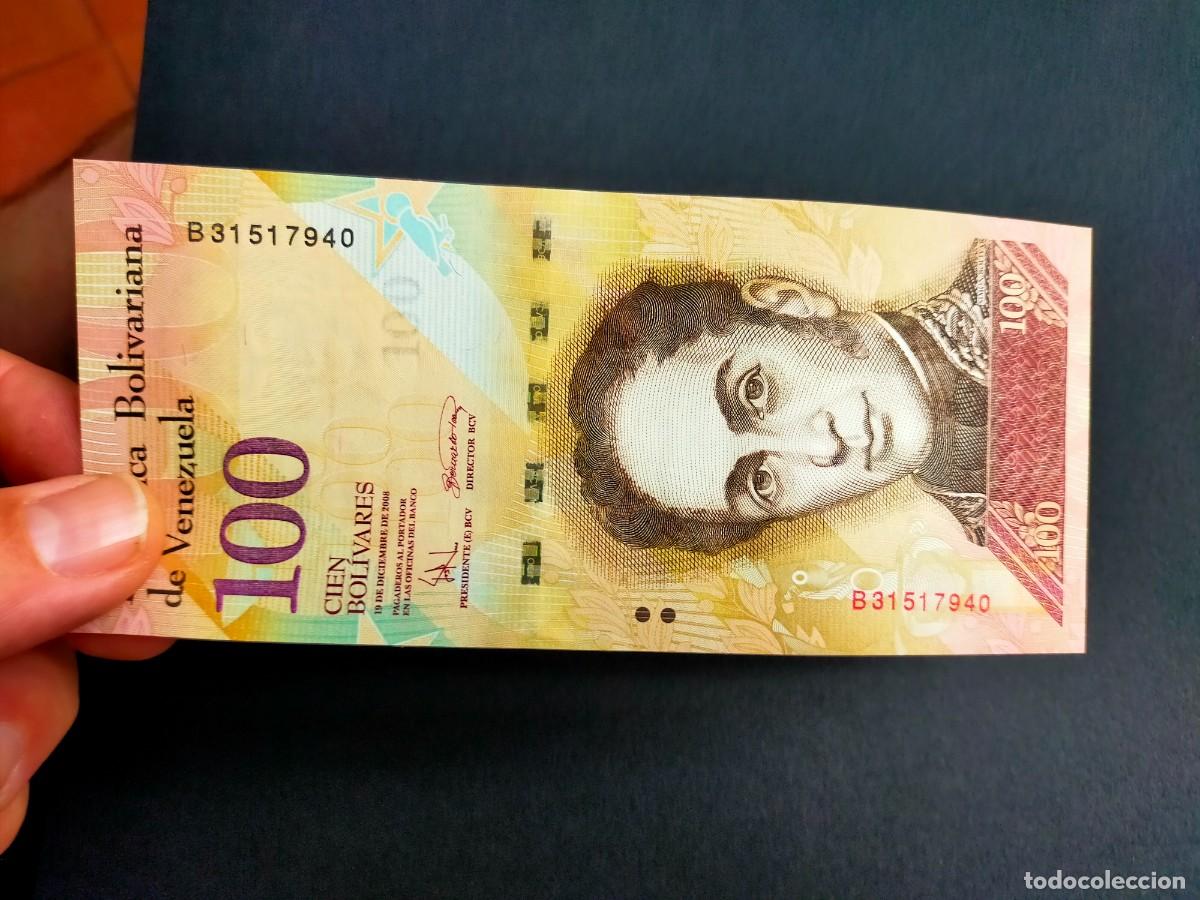 Billetes extranjeros: BILLETE DE 100 CIEN BOLIVARES 19 DICIEMBRE 2008 REPUBLICA VENEZUELA EXCEPCIONAL CONSERVACION