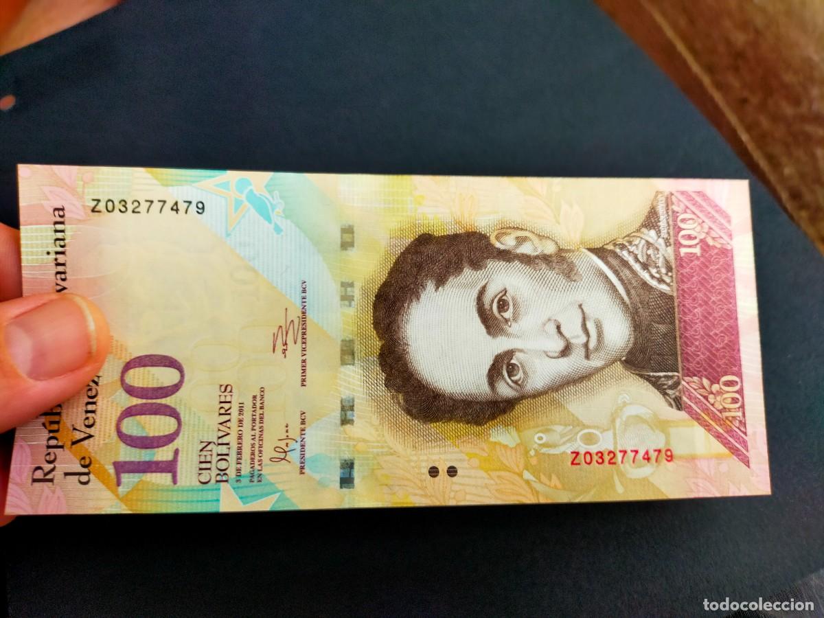 Billetes extranjeros: BILLETE DE 100 CIEN BOLIVARES 3 FEBRERO 2011 REPUBLICA VENEZUELA SERIE Z REPOSICION