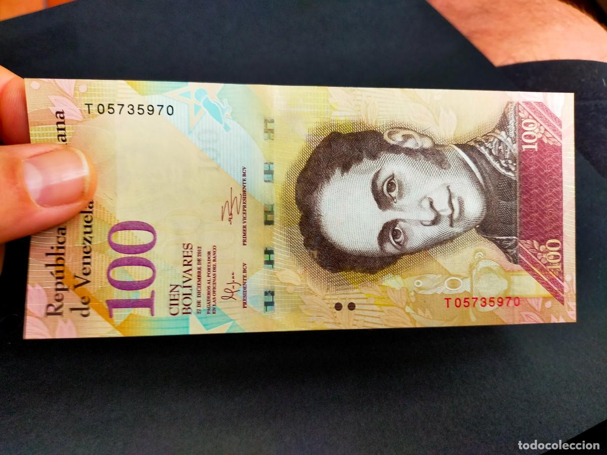 Billetes extranjeros: BILLETE DE 100 CIEN BOLIVARES 27 DICIEMBRE 2012 REPUBLICA VENEZUELA EXCEPCIONAL CONSERVACION