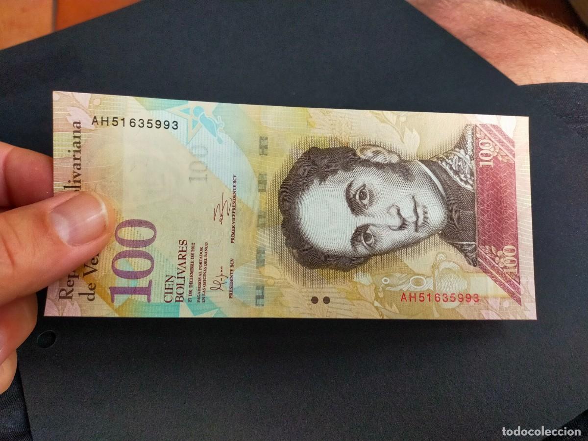 Billetes extranjeros: BILLETE DE 100 CIEN BOLIVARES 27 DICIEMBRE 2012 REPUBLICA VENEZUELA EXCEPCIONAL CONSERVACION
