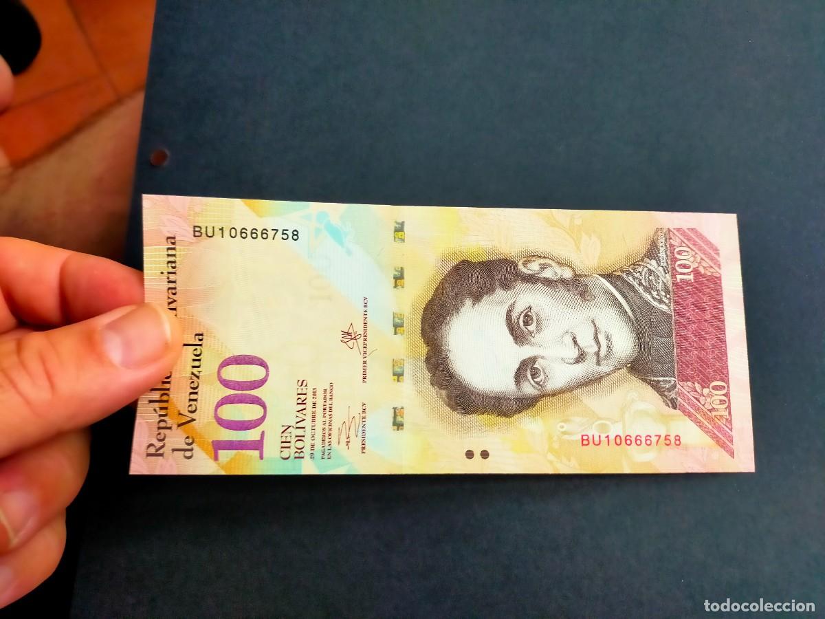 Billetes extranjeros: BILLETE DE 100 CIEN BOLIVARES 29 OCTUBRE 2013 REPUBLICA VENEZUELA EXCEPCIONAL CONSERVACION
