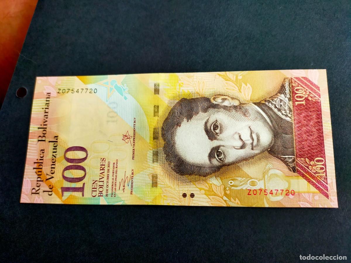 Billetes extranjeros: BILLETE DE 100 CIEN BOLIVARES 29 OCTUBRE 2013 REPUBLICA VENEZUELA SERIE Z REPOSICION SUSTITUCION