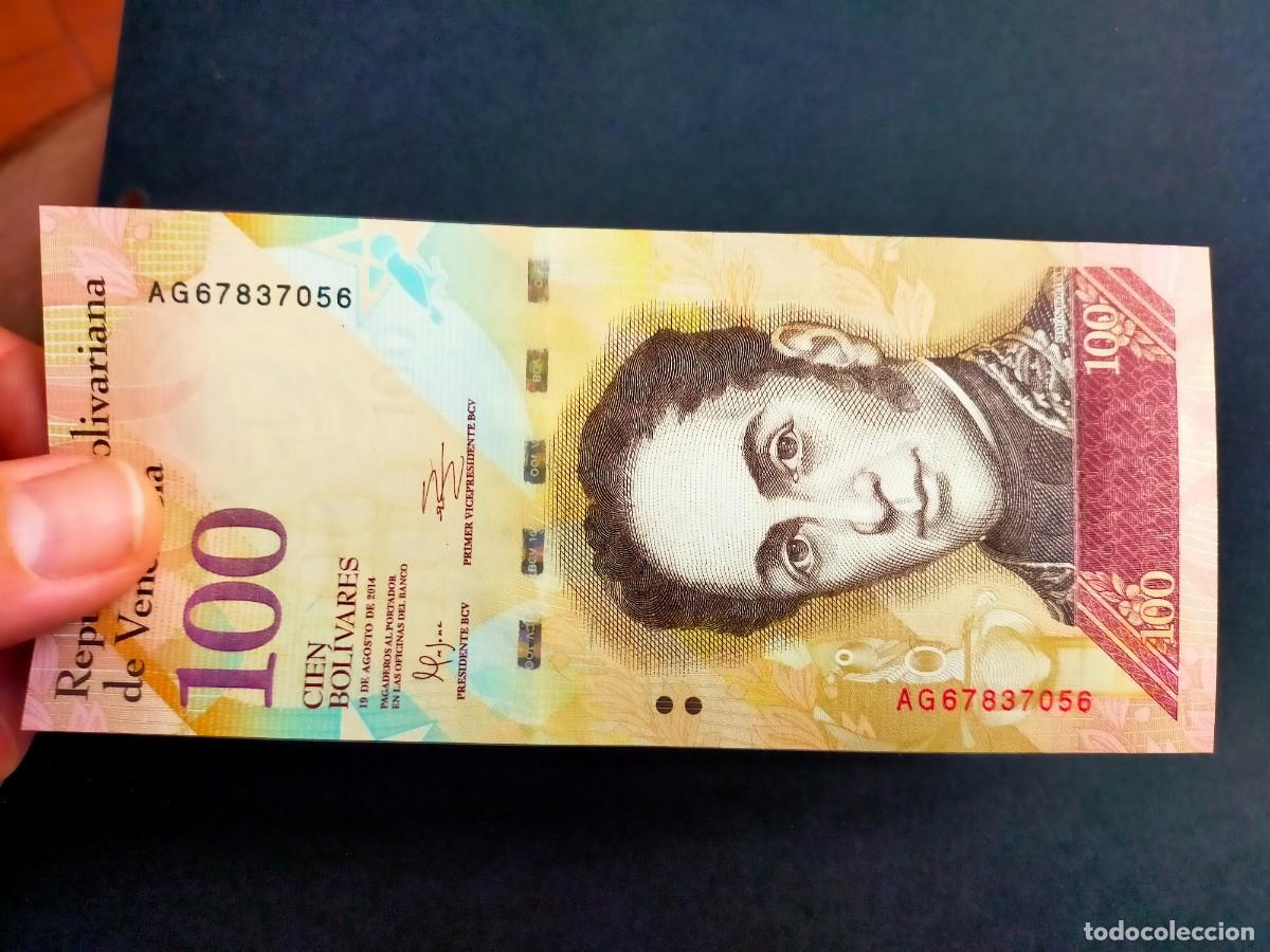 Billetes extranjeros: BILLETE DE 100 CIEN BOLIVARES 19 AGOSTO 2014 REPUBLICA VENEZUELA EXCEPCIONAL CONSERVACION