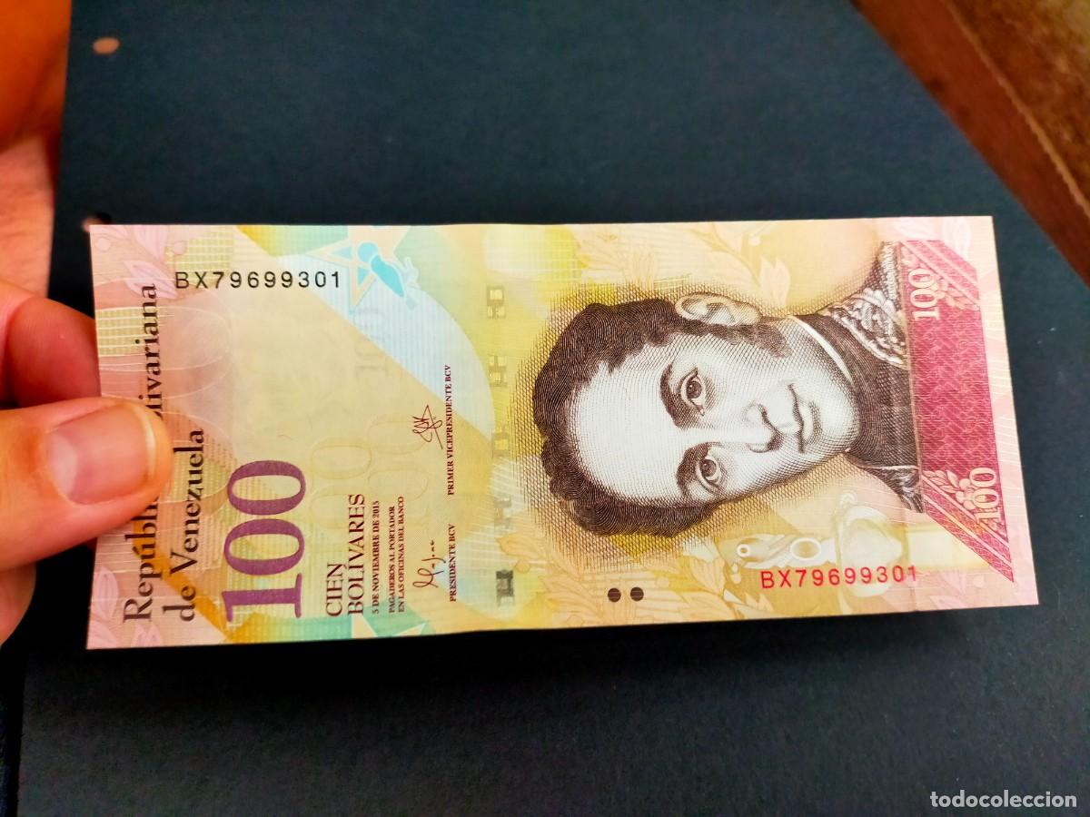 Billetes extranjeros: BILLETE DE 100 CIEN BOLIVARES 5 NOVIEMBRE 2015 REPUBLICA VENEZUELA EXCEPCIONAL CONSERVACION