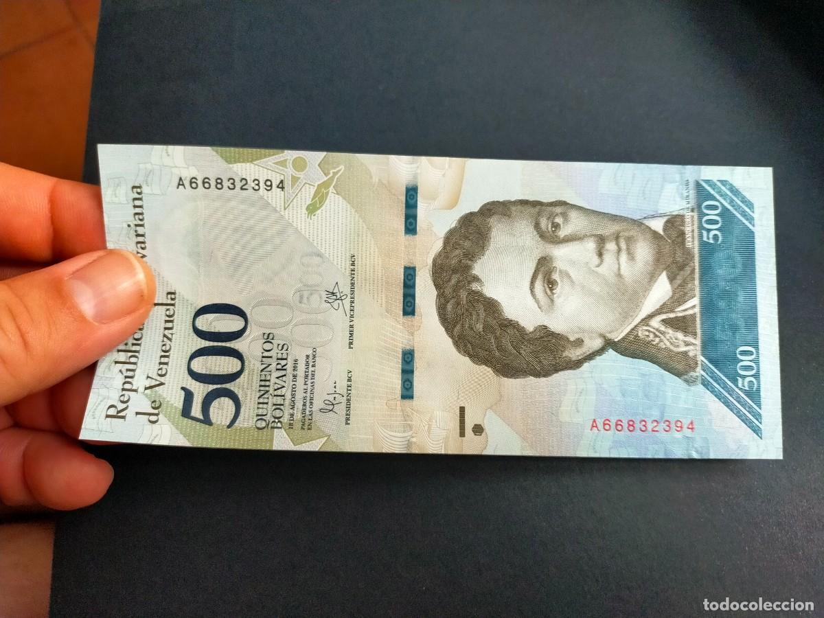 Billetes extranjeros: BILLETE DE 500 QUINIENTOS BOLIVARES 18 AGOSTO 2016 REPUBLICA VENEZUELA EXCEPCIONAL CONSERVACION