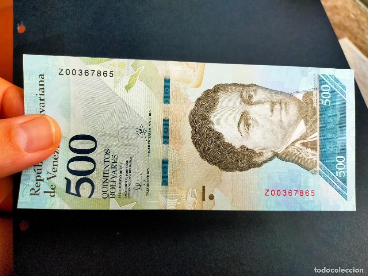 Billetes extranjeros: BILLETE DE 500 QUINIENTOS BOLIVARES 18 AGOSTO 2016 VENEZUELA SERIE Z REPOSICIONN SUSTITUCIO