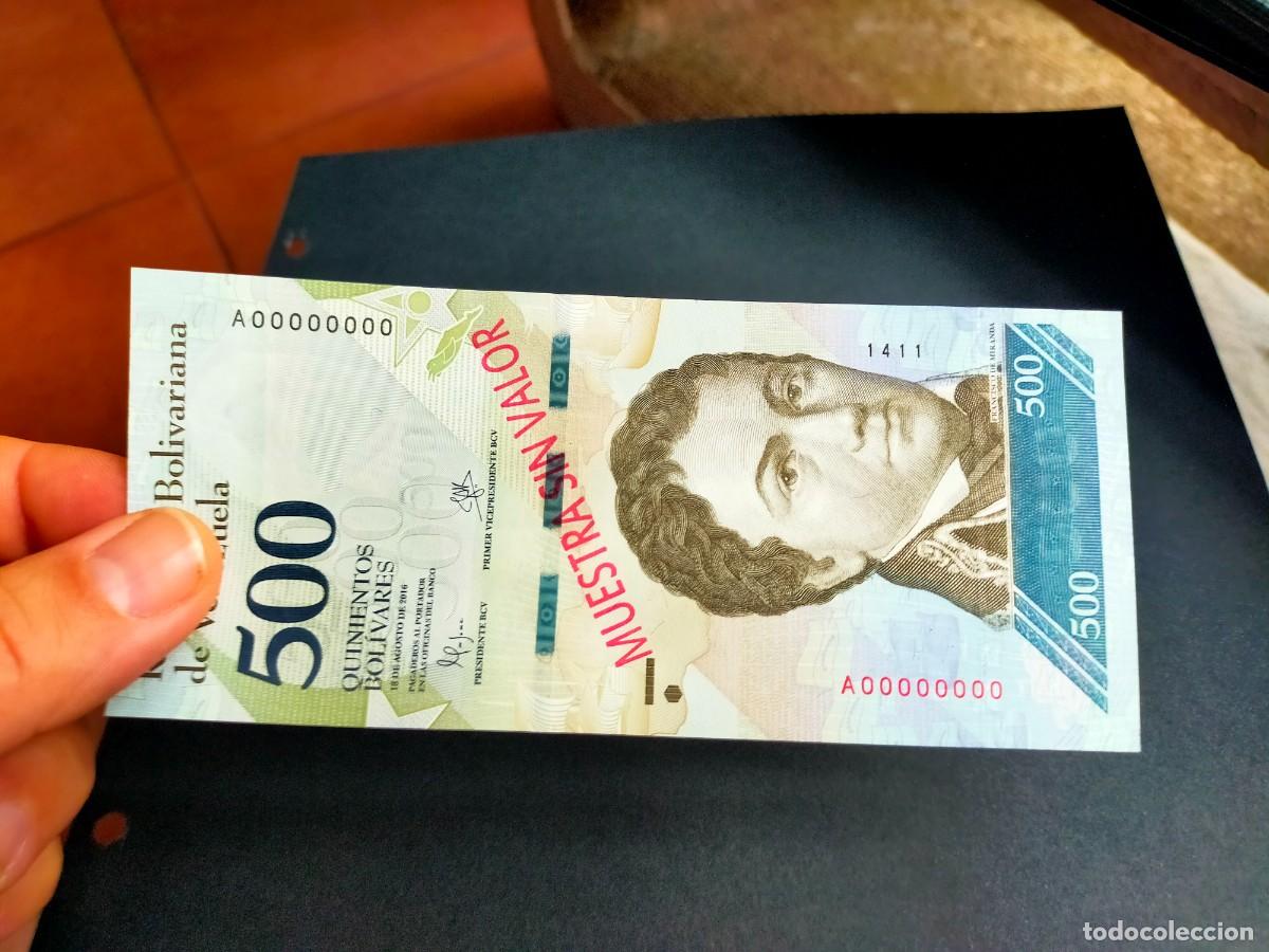 Billetes extranjeros: BILLETE DE 500 QUINIENTOS BOLIVARES 18 AGOSTO 2016 VENEZUELA MUESTRA SIN VALOR
