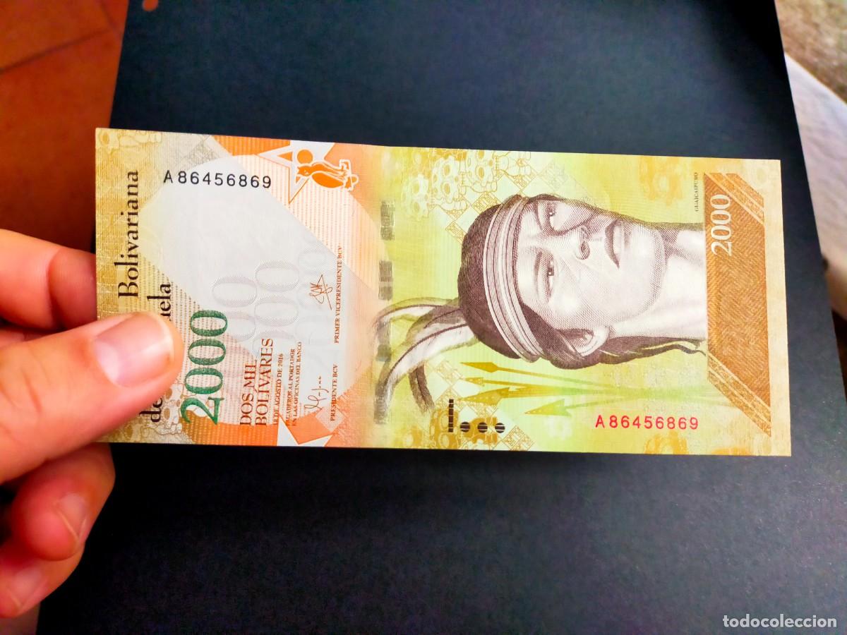 Billetes extranjeros: BILLETE DE 2000 DOS MIL BOLIVARES 18 AGOSTO 2016 VENEZUELA EXCEPCIONAL CONSERVACION