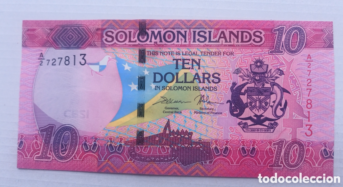 Billetes extranjeros: Islas Salom&oacute;n - 10 D&oacute;lares 2017 - A/2 727813 Sc-