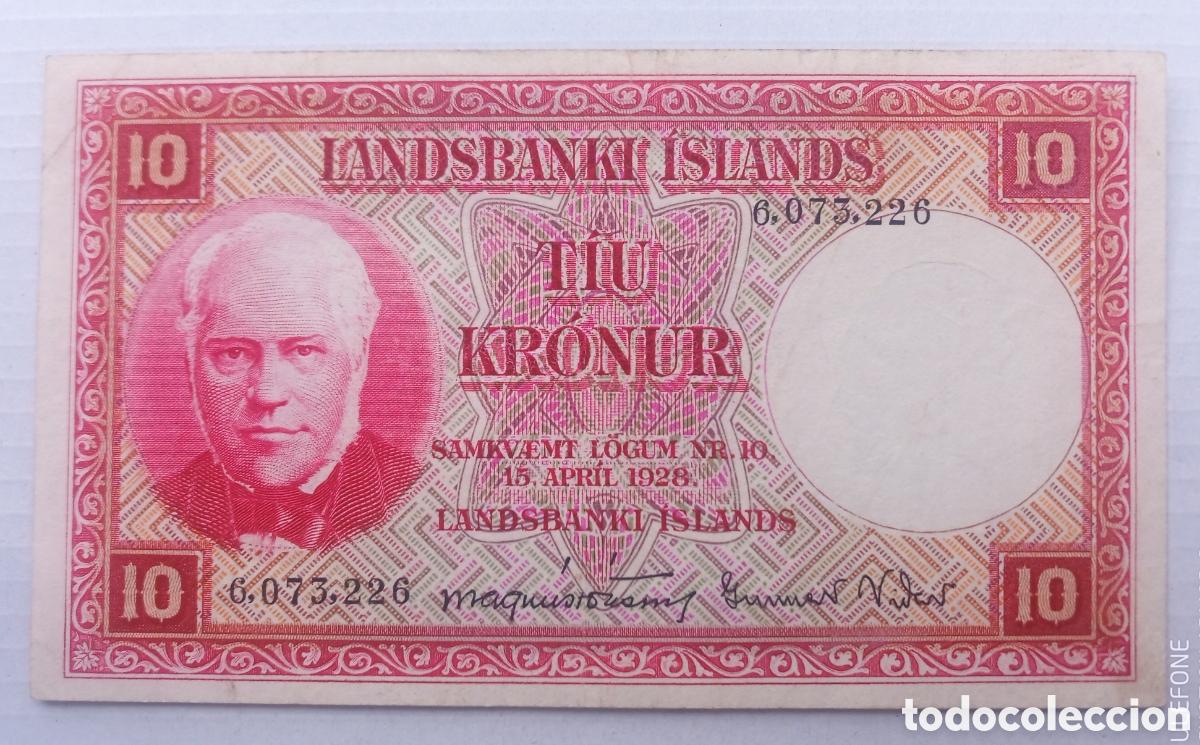 Billetes extranjeros: Islandia - 10 kronur 1928 - 6973226 - Mbc