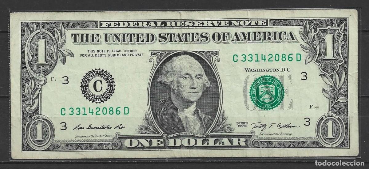 Billetes extranjeros: Billete de EE.UU 1$ - 2009 - letra ( C )