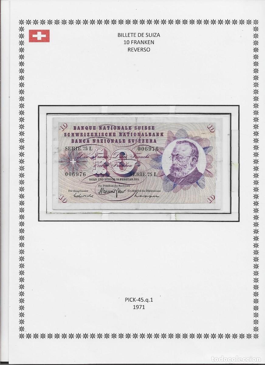 Billetes extranjeros: Billete de Suiza 10 Francos 1971 - leer descripci&oacute;n