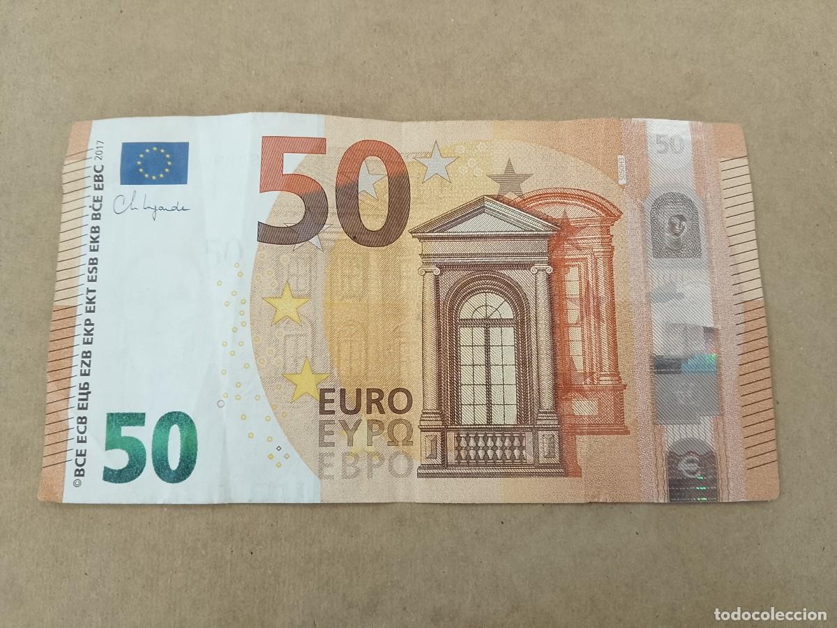 Billetes extranjeros: 50 EURO ITALIA(SC) S050, last plate of the first numbering , Lagarde, very rare