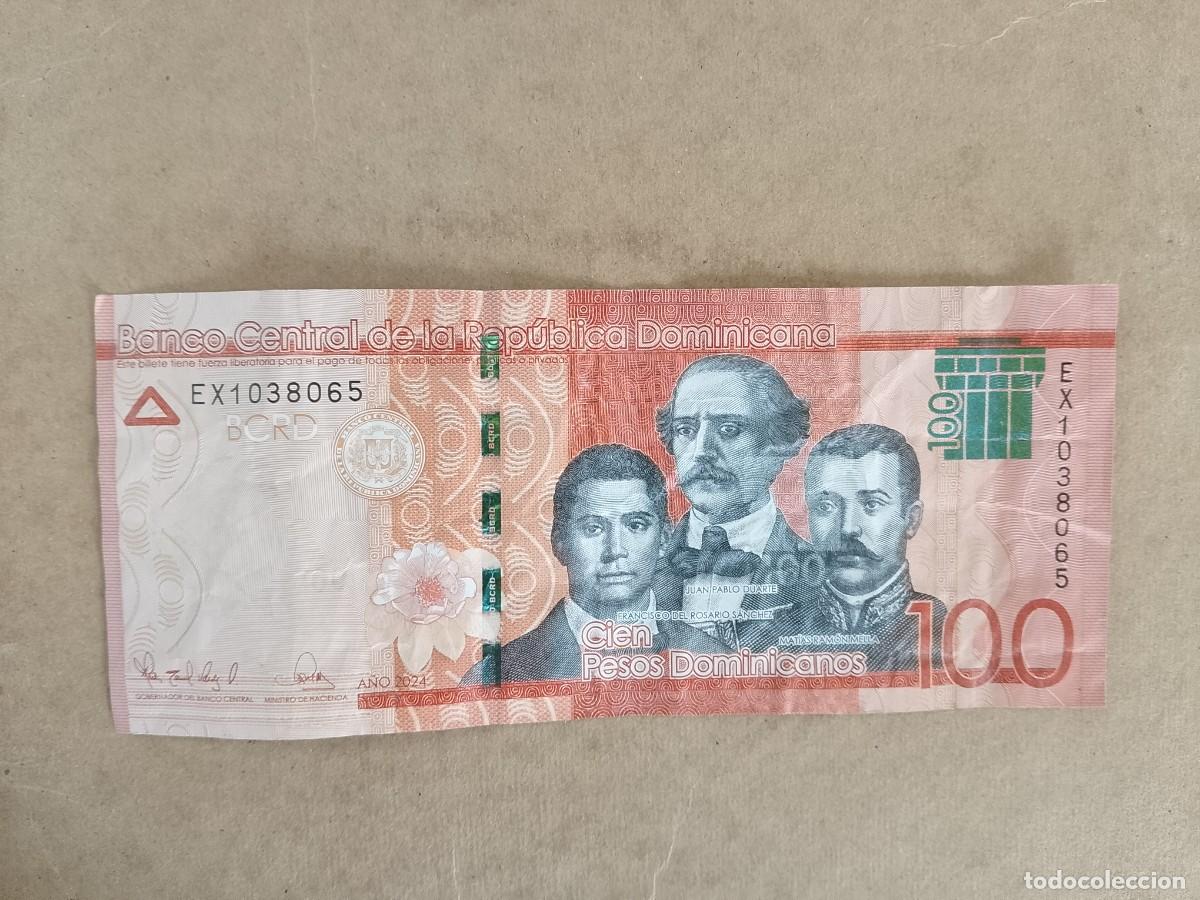 Billetes extranjeros: Billete Republica Dominicana 100 pesos, a&ntilde;o 2024