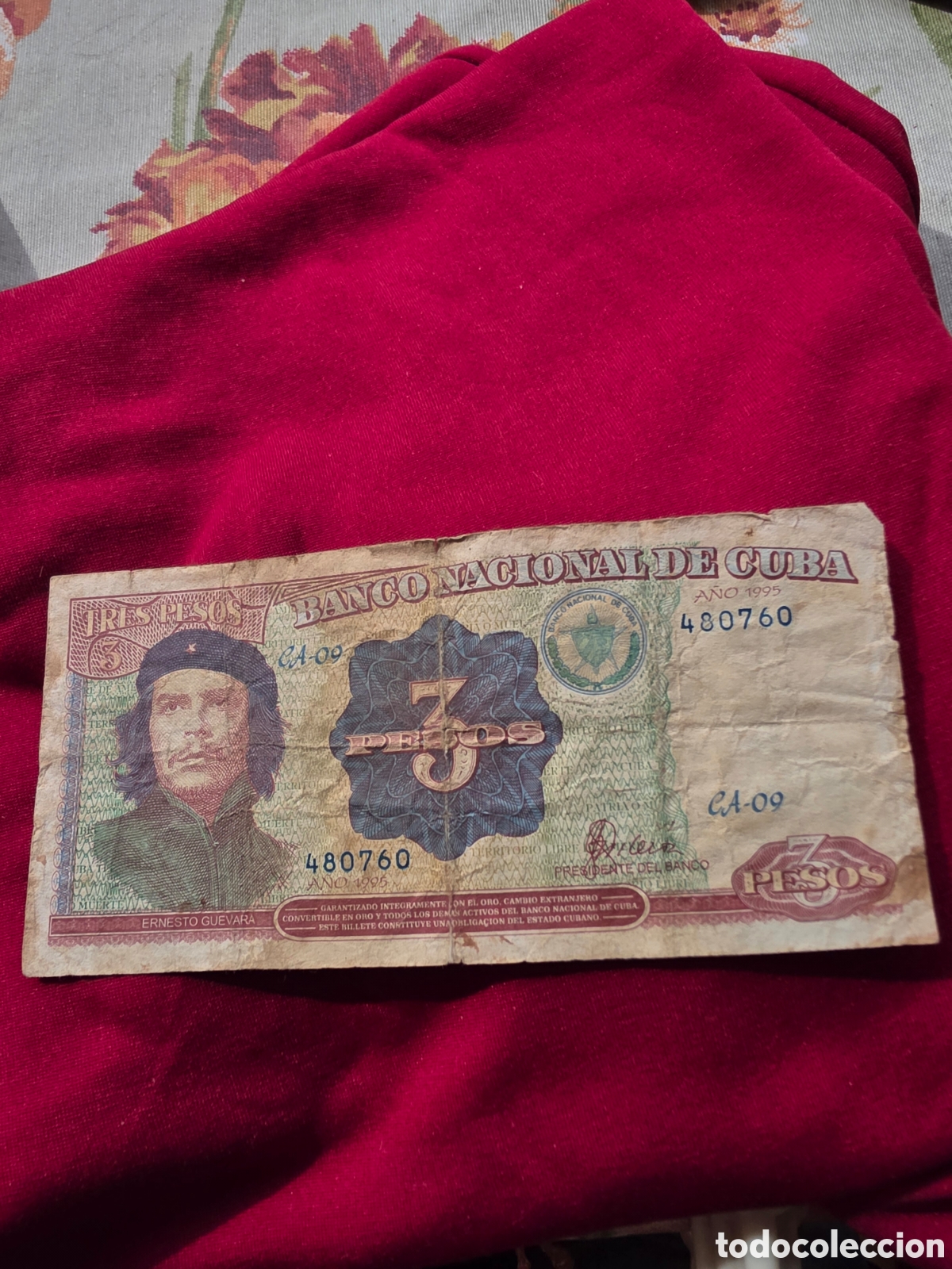 Billetes extranjeros: BILLETE 3 PESOS CUBA