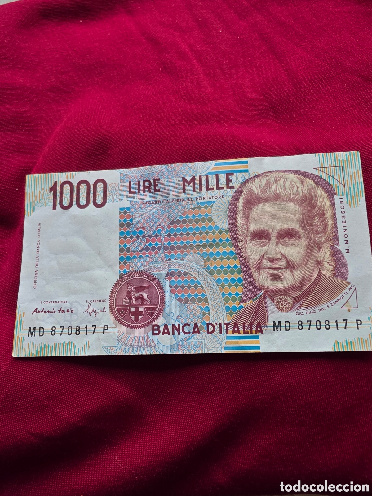 Billetes extranjeros: BILLETE 1000 LIRAS ITALIA