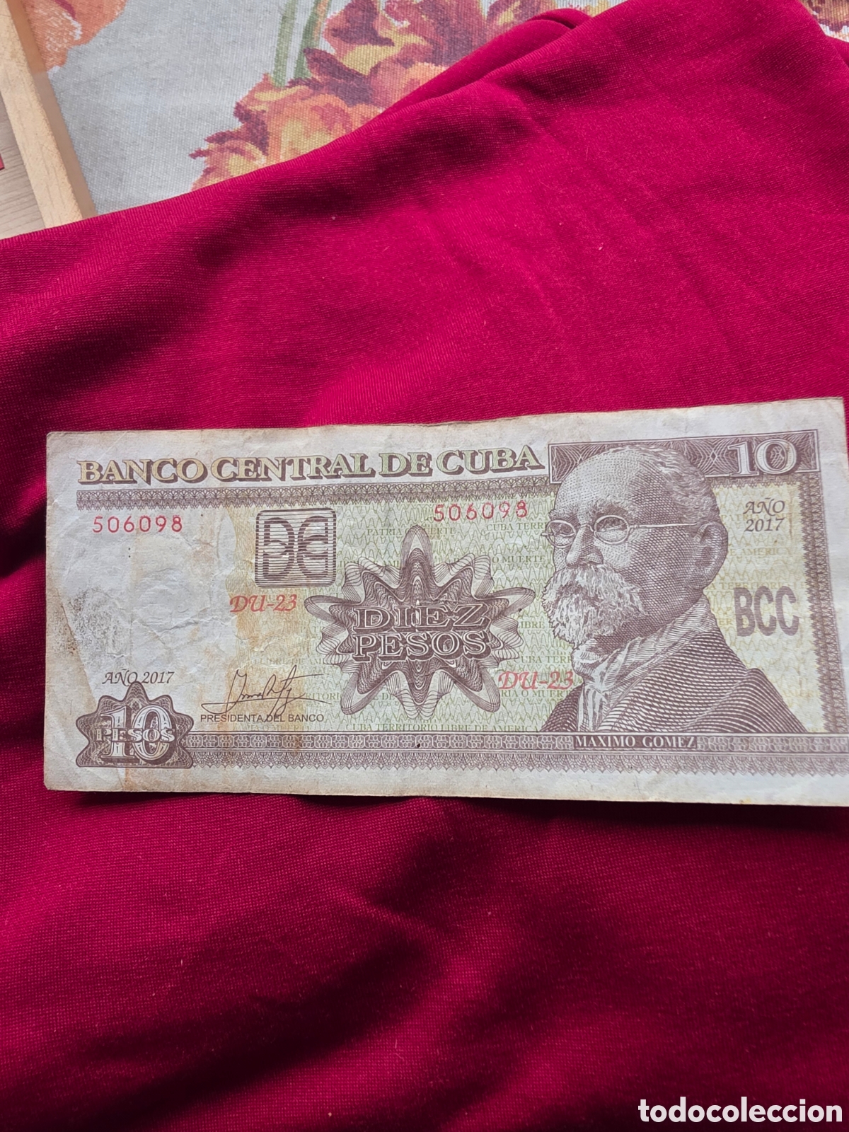 Billetes extranjeros: BILLETE 10 PESOS CUBA