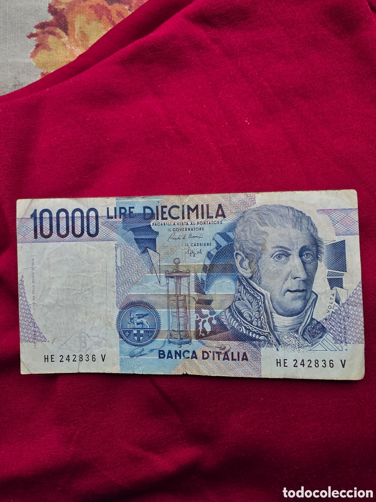 Billetes extranjeros: BILLETE 10000 LIRAS ITALIA