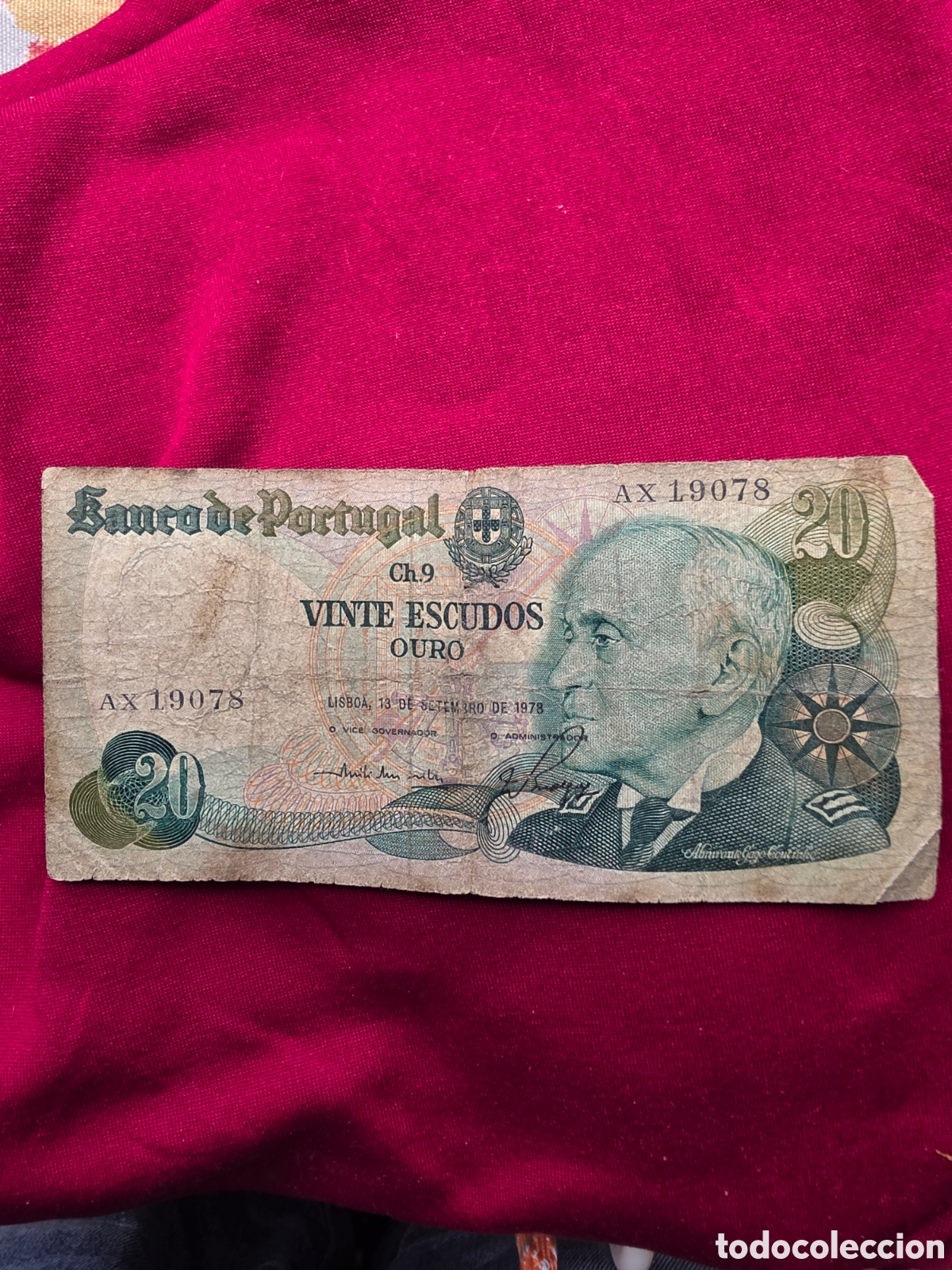 Billetes extranjeros: BILLETE 20 ESCUDOS ORO PORTUGAL