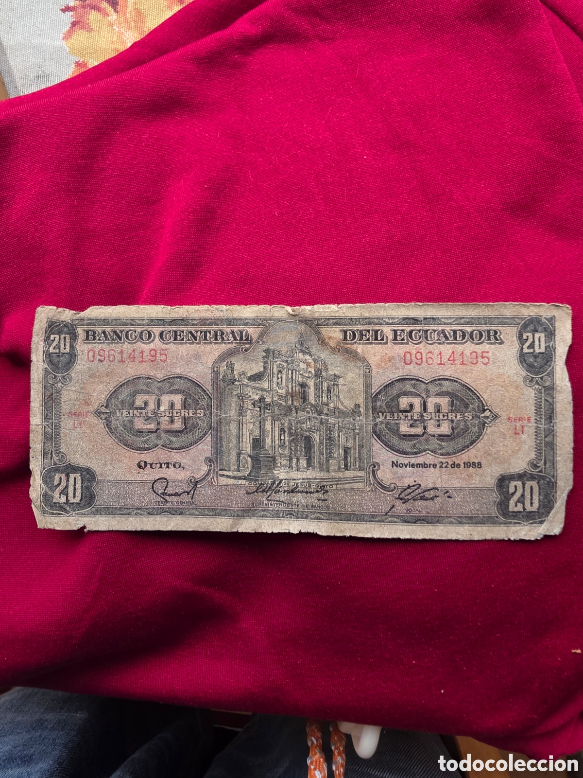 Billetes extranjeros: BILLETE 20 SUCRES ECUADOR