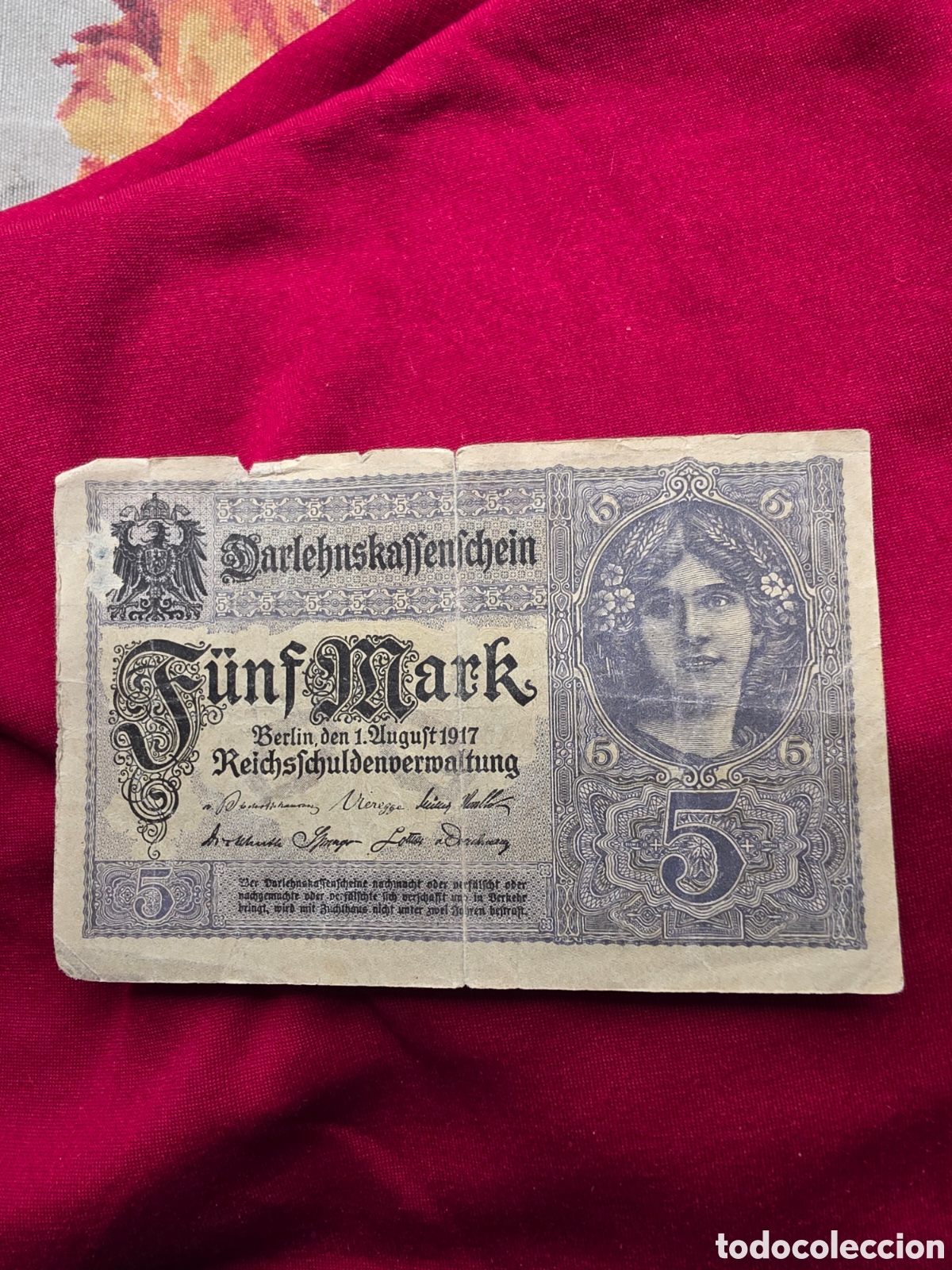 Billetes extranjeros: BILLETE 5 PAPIERMARK ALEMANIA