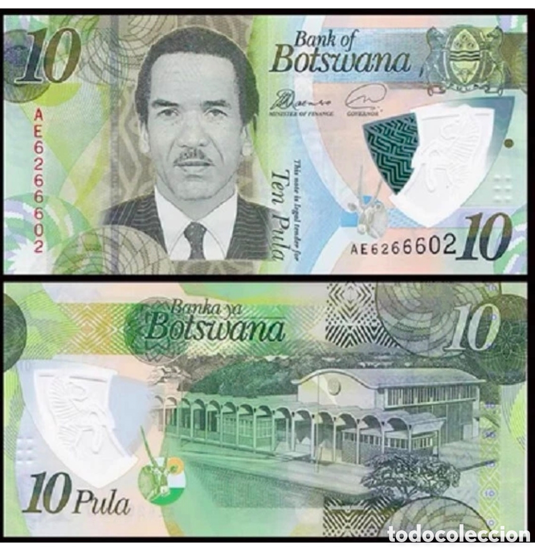 Billetes extranjeros: Billete botswana polimero original %