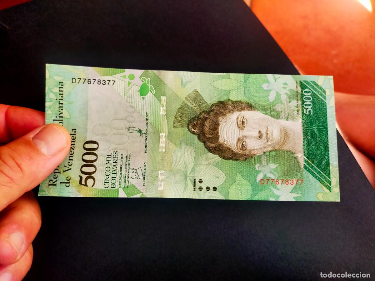 Billetes extranjeros: BILLETE DE 5000 CINCO MIL BOLIVARES 13 DICIEMBRE 2017 VENEZUELA EXCEPCIONAL CONSERVACION