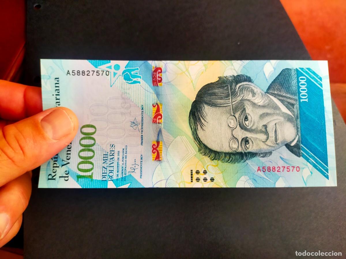 Billetes extranjeros: BILLETE DE 10000 DIEZ MIL BOLIVARES 18 AGOSTO 2016 VENEZUELA EXCEPCIONAL CONSERVACION