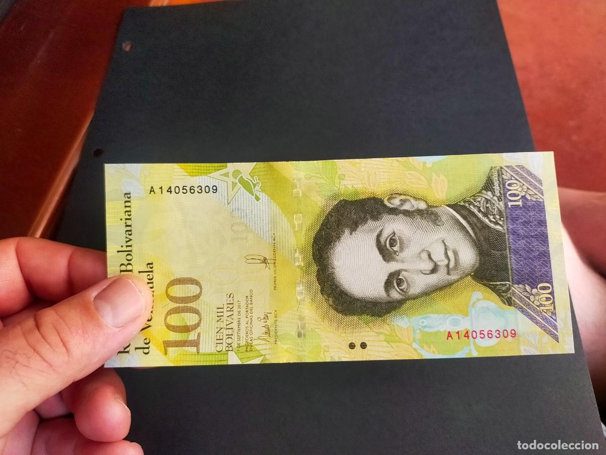 Billetes extranjeros: BILLETE DE 100 100000 CIEN MIL BOLIVARES 7 SEPTIEMBRE 2017 VENEZUELA EXCEPCIONAL CONSERVACION