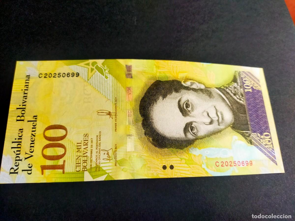 Billetes extranjeros: BILLETE DE 100 100000 CIEN MIL BOLIVARES 13 DICIEMBRE 2017 VENEZUELA EXCEPCIONAL CONSERVACION