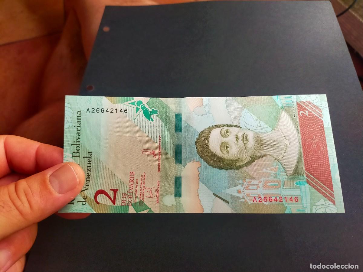 Billetes extranjeros: BILLETE DE 2 DOS BOLIVARES 15 ENERO 2018 REPUBLICA BOLIVARIANA VENEZUELA EXCEPCIONAL CONSERVACION