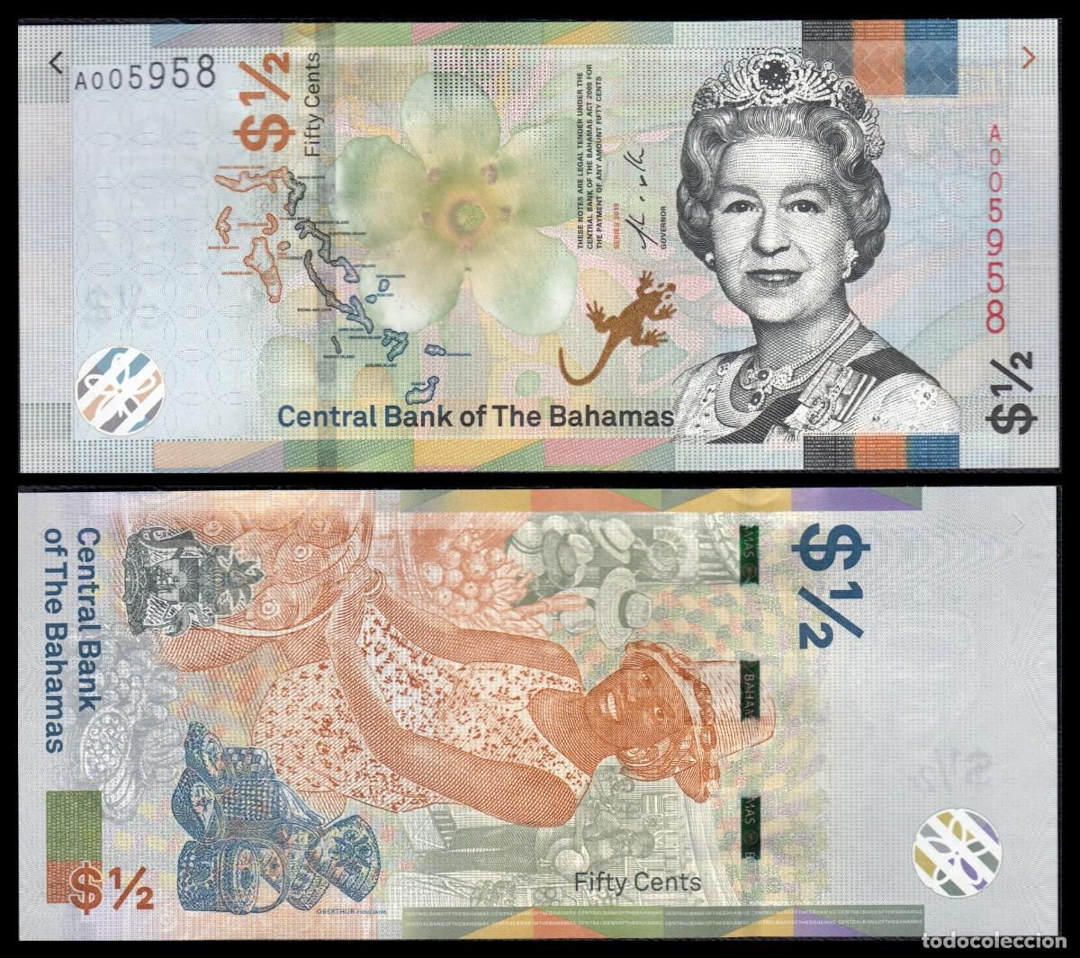 Billetes extranjeros: Bahamas 1/2 Cents 2019 Pick 77A SC