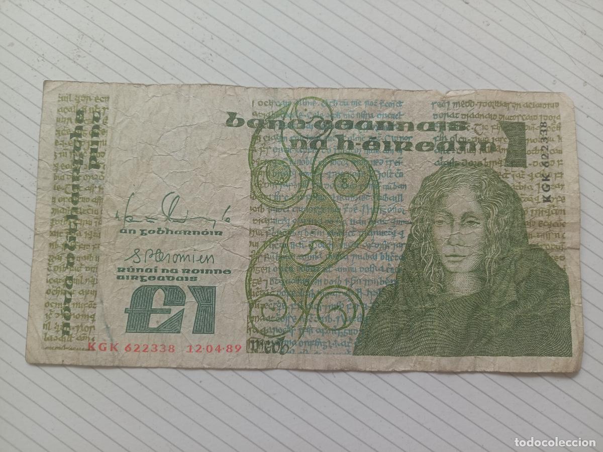 Billetes extranjeros: Irlanda. 1 Libra irlandesa