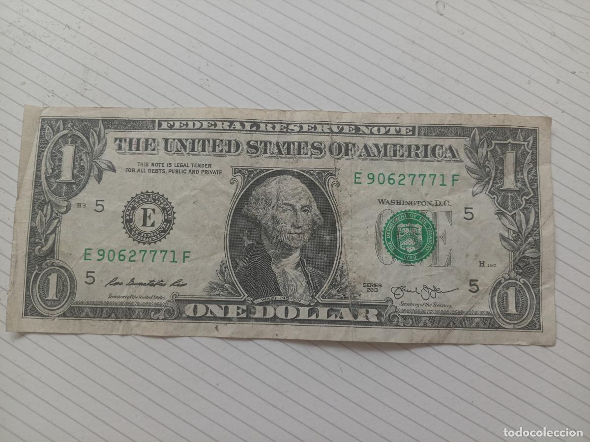 Billetes extranjeros: Estados Unidos USA. 1 dollar 2013