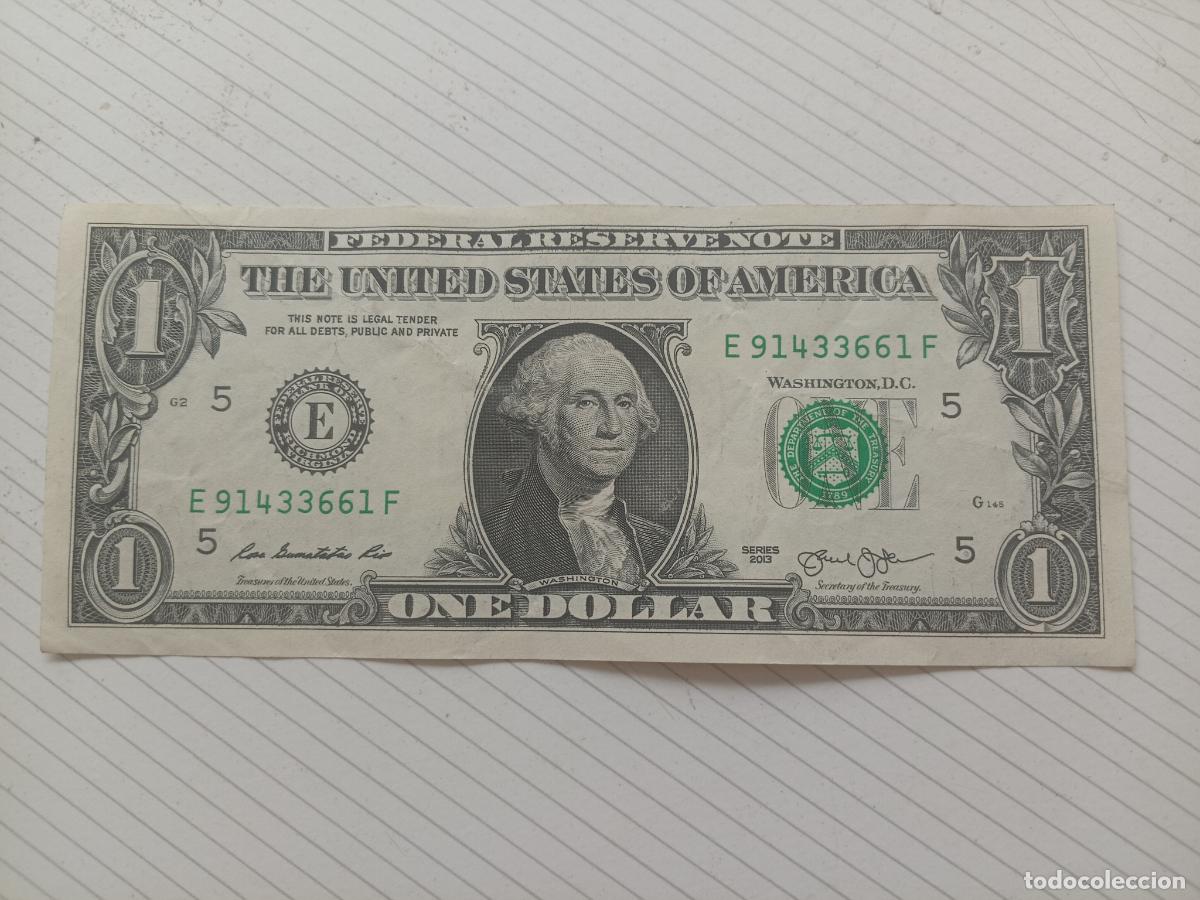 Billetes extranjeros: Estados Unidos USA. 1 dollar 2013