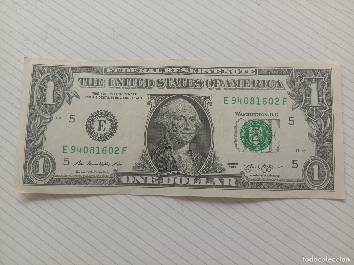 Billetes extranjeros: Estados Unidos USA. 1 dollar 2013