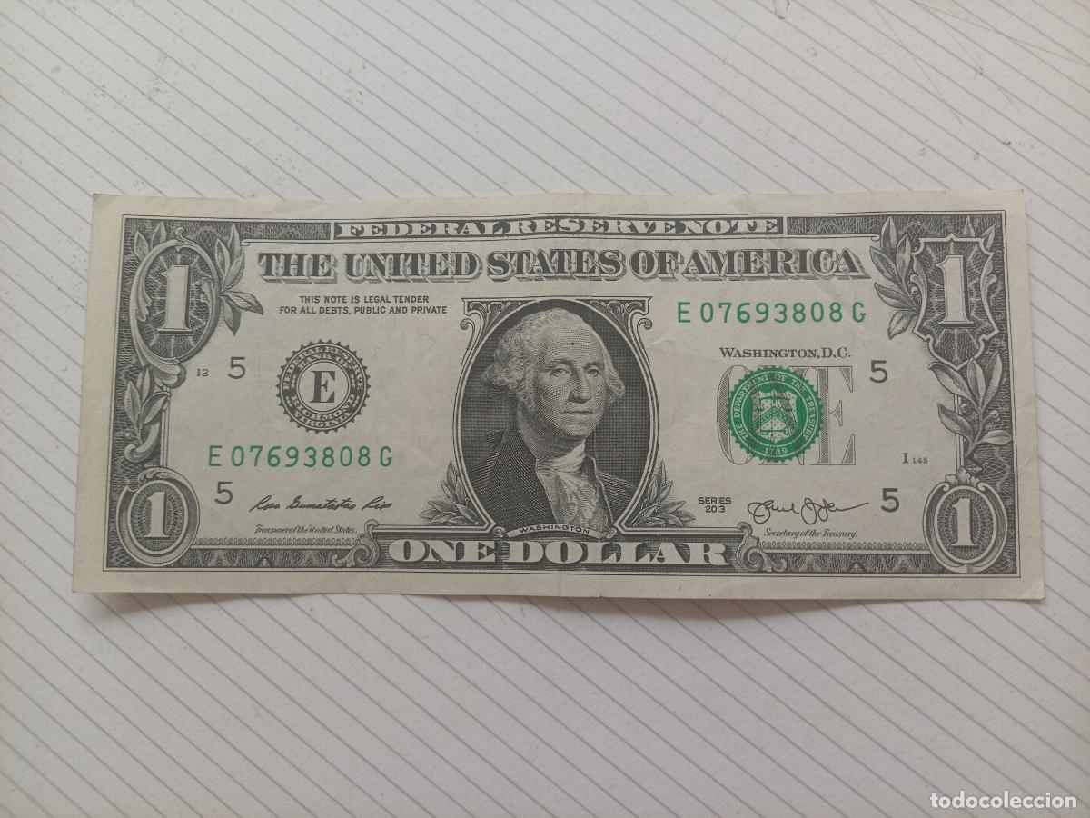 Billetes extranjeros: Estados Unidos USA. 1 dollar 2013