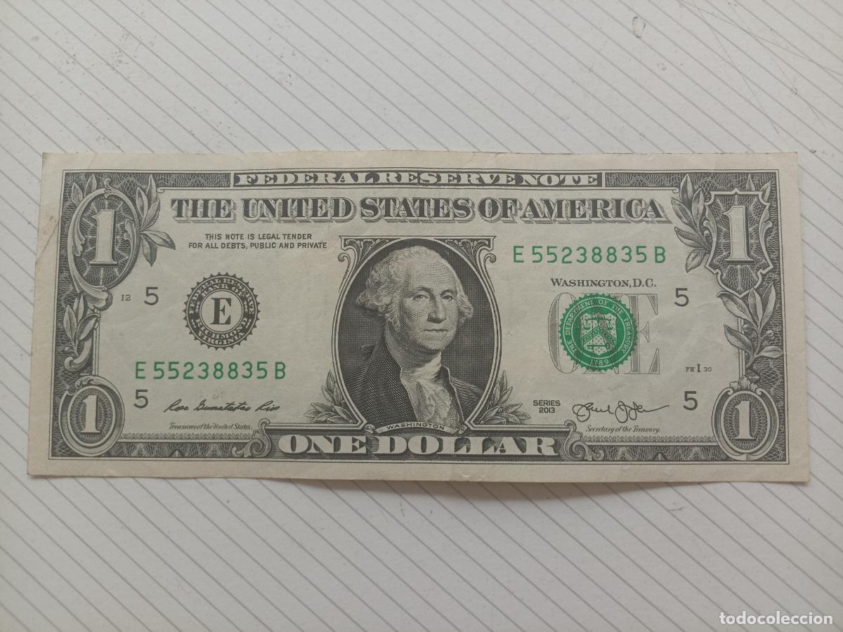 Billetes extranjeros: Estados Unidos USA. 1 dollar 2013