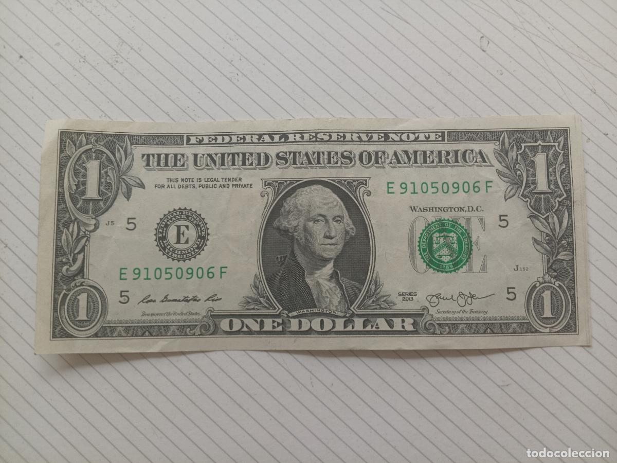 Billetes extranjeros: Estados Unidos USA. 1 dollar 2013