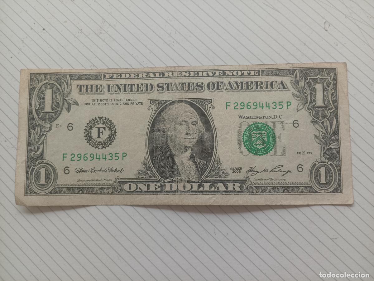 Billetes extranjeros: Estados Unidos USA. 1 dollar 2006