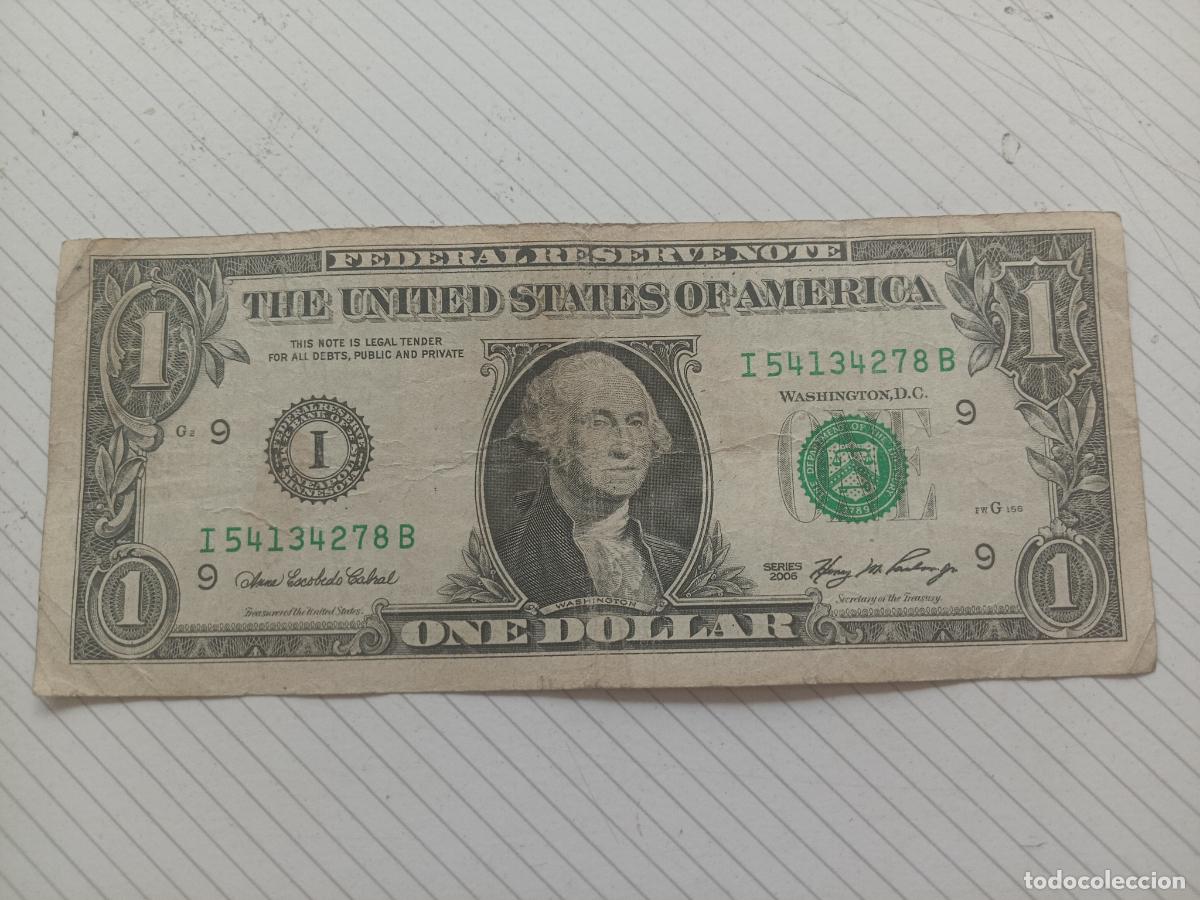 Billetes extranjeros: Estados Unidos USA. 1 dollar 2006
