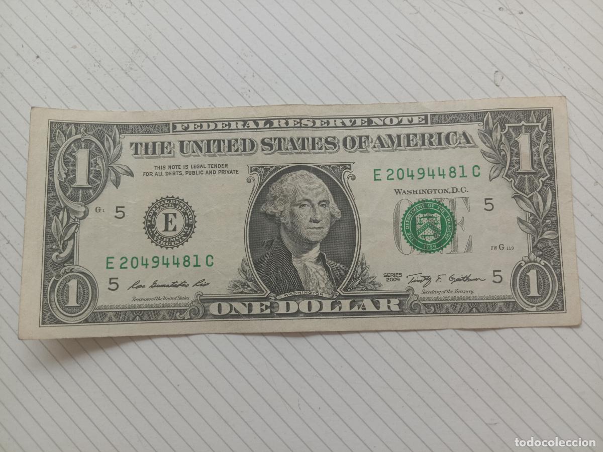 Billetes extranjeros: Estados Unidos USA. 1 dollar 2009