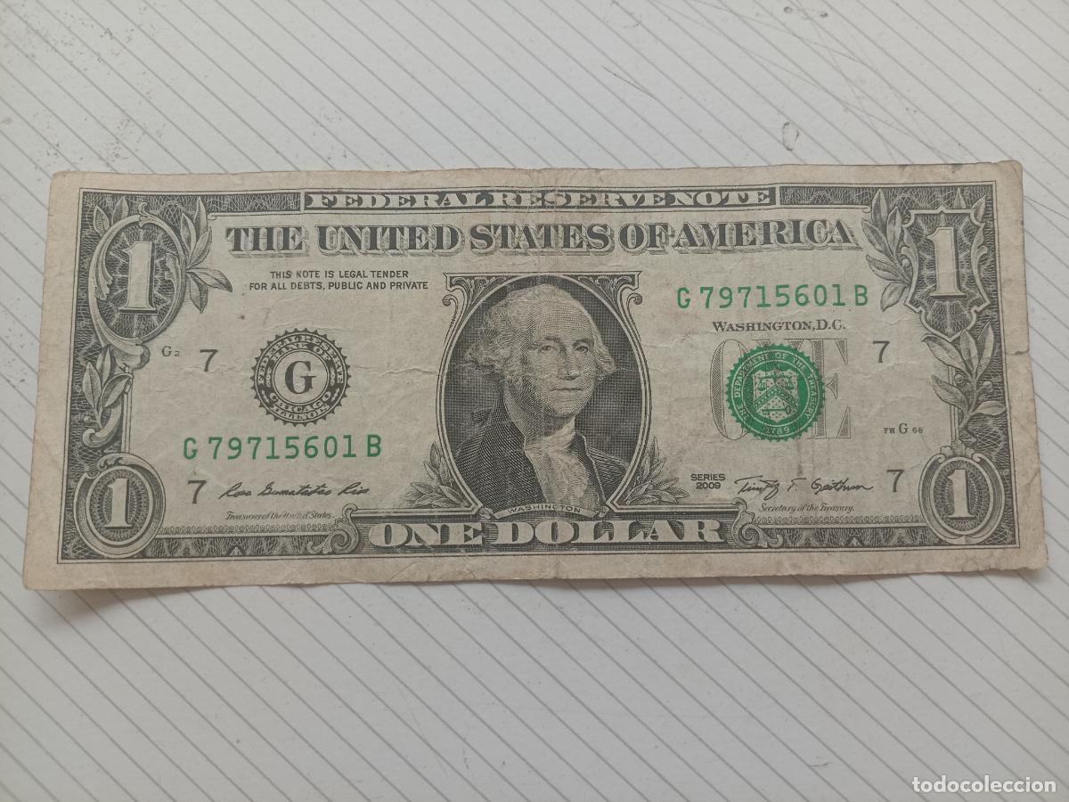 Billetes extranjeros: Estados Unidos USA. 1 dollar 2009