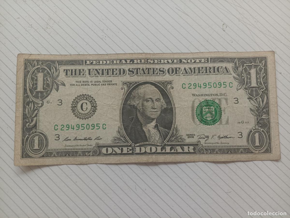 Billetes extranjeros: Estados Unidos USA. 1 dollar 2009
