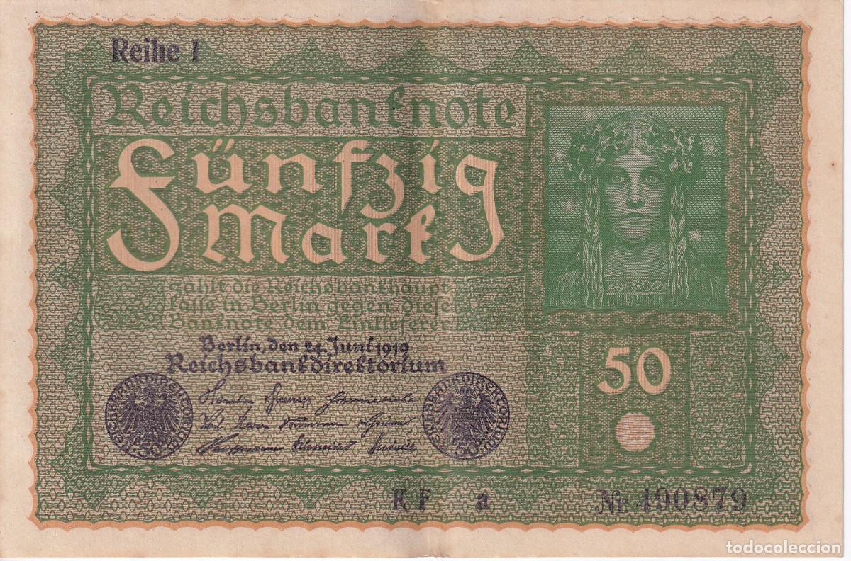 Billetes extranjeros: BILLETE DE ALEMANIA DE 50 MARK DEL A&Ntilde;O 1919 CALIDAD EBC