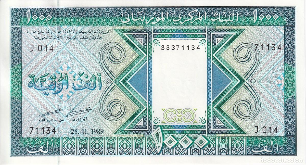 Billetes extranjeros: BILLETE DE MAURITANIA DE 1000 OUGUIYA DEL A&Ntilde;O 1989 SIN CIRCULAR (SC)